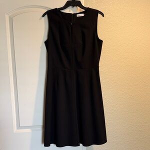 Calvin Klein Black Sleeveless Midi Dress
